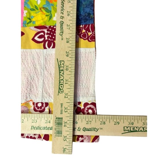 Vintage Handmade Patchwork Quilt Small Lap Blanket Cottagecore Decor Used - Picture 9 of 9